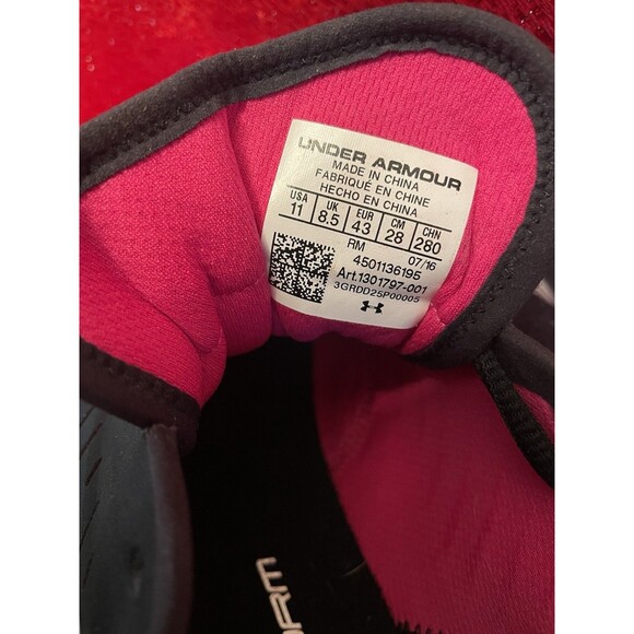 Under Armour Speedform Intake Womens Running Shoes Size 11 Trainers Pink Black - Picture 2 of 15